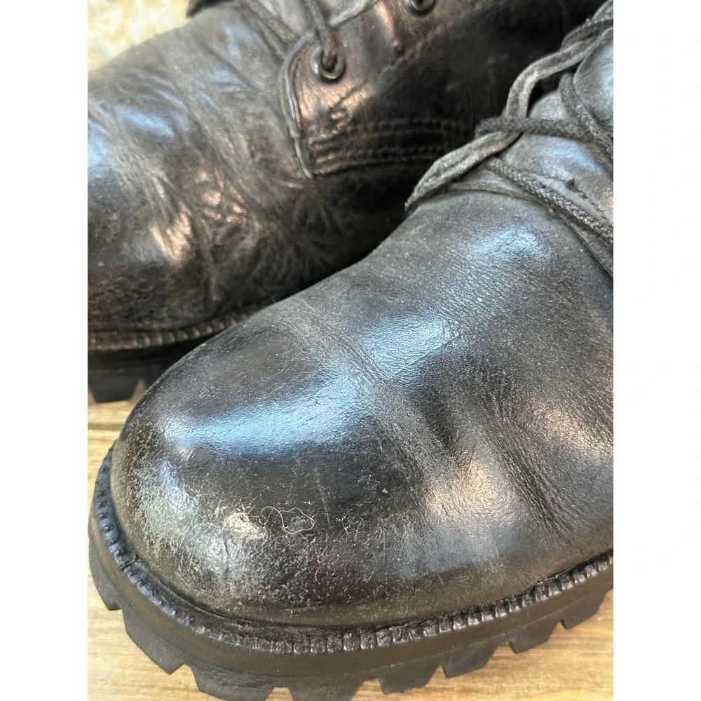 Altama Military Combat Boots Leather Lace Up Lug Sole Mens 9.5 R Black